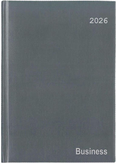 Next Diary 2026 Basic XL Daily Spiral Gray 21x29cm Printing Option