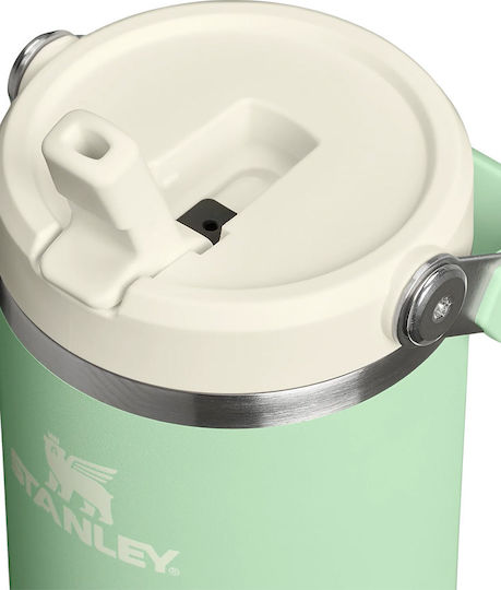 Stanley IceFlow Flip Straw 2.0 Ποτήρι Θερμός 890ml Πράσινο με Καλαμάκι