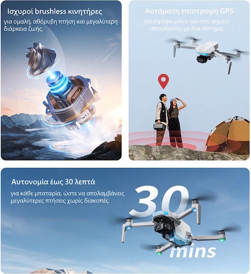 Drayven S-X1 Drone 5G with 4K Camera and Controller White