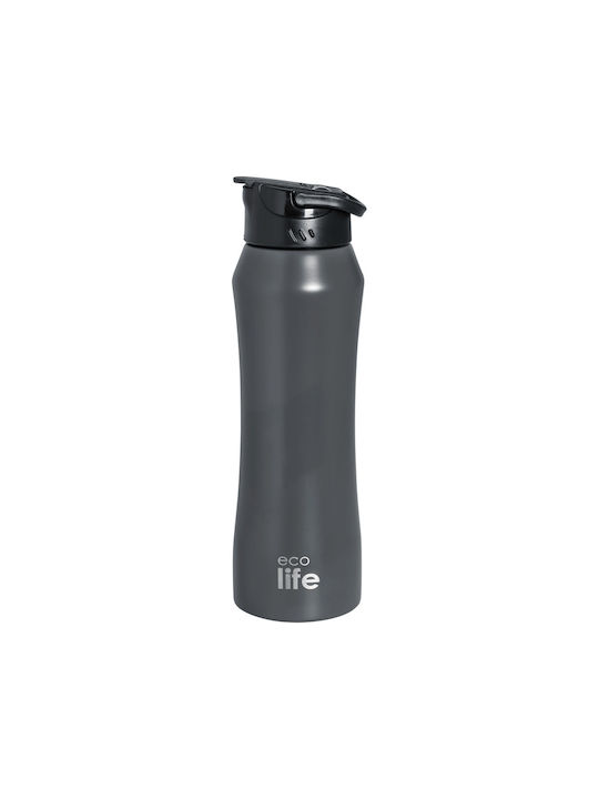 Ecolife Παγούρι Ανοξείδωτο Ποδηλάτου 550ml Γκρι