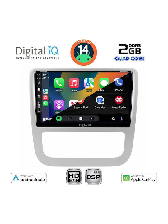 Digital IQ Car Audio System for Volkswagen Eos / Scirocco 2006 with Clima (Bluetooth/USB/AUX/WiFi/GPS/Apple-Carplay/Android-Auto) with Touch Screen 9"