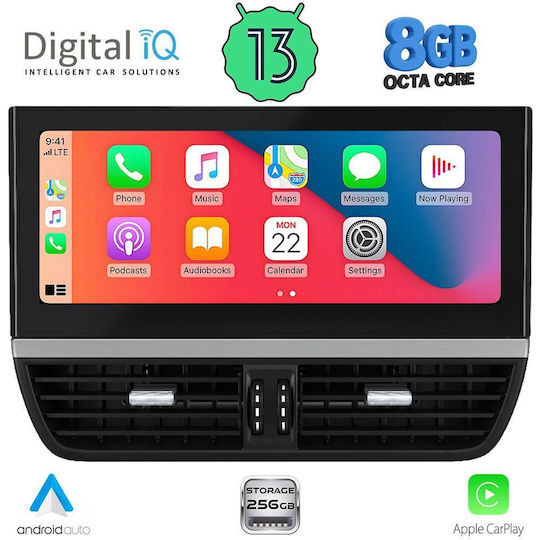 Digital IQ Auto-Audiosystem für Porsche Cayenne 2011-2016 (Bluetooth/USB/AUX/WiFi/GPS/Apple-Carplay/Android-Auto) mit Touchscreen 12.3"
