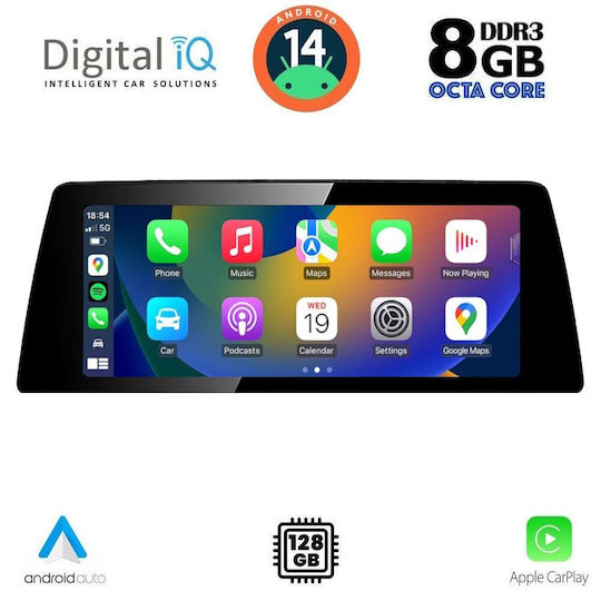 Digital IQ Ηχοσύστημα Αυτοκινήτου για BMW X5 (E70) / X6 (E71) 2006-2009 (Bluetooth/USB/AUX/WiFi/GPS/Apple-Carplay/Android-Auto) με Οθόνη Αφής 10.25"