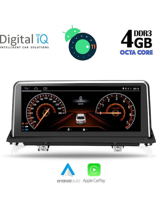 Digital IQ Car Audio System for BMW X5 (E70) / X6 (E71) 2009-2013 (Bluetooth/USB/AUX/WiFi/GPS/Apple-Carplay/Android-Auto) with Touch Screen 10.25"