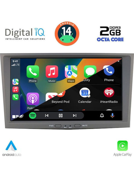 Digital IQ Car Audio System for Opel Corsa / Meriva / Tigra / Vectra 2004-2014 (Bluetooth/USB/AUX/WiFi/GPS/Apple-Carplay/Android-Auto) with Touch Screen 8"
