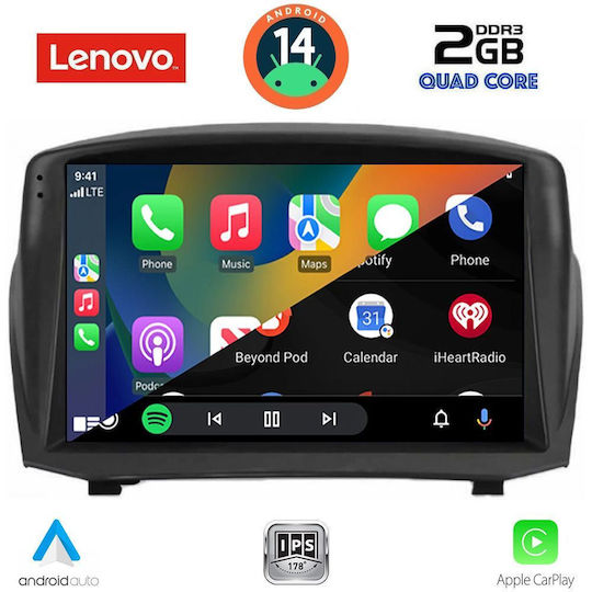 Lenovo Автомобилна Аудио Система (Блутут/USB/AUX/WiFi/GPS/Apple-Carplay/Android-Auto) с Тъчскрийн 9"
