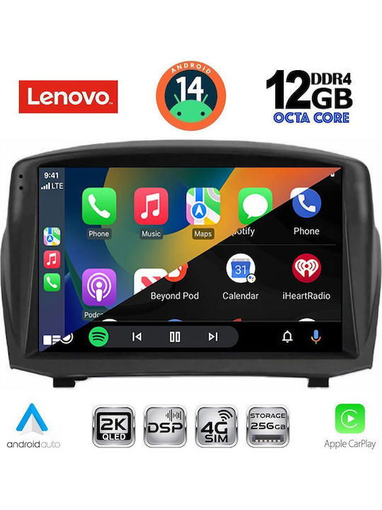 Lenovo Car Audio System for BMW X1 / X3 / X4 Ford Fiesta 2008-2017 (Bluetooth/USB/AUX/WiFi/GPS/Apple-Carplay/Android-Auto) with Touch Screen 9"
