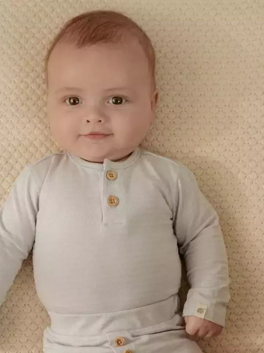 Little Dutch Baby Bodysuit Long-Sleeved Baby Blue