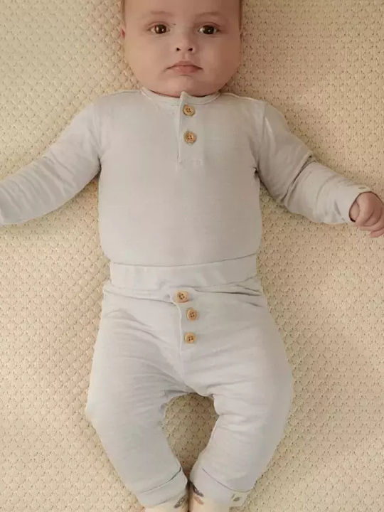Little Dutch Baby Bodysuit Long-Sleeved Baby Blue