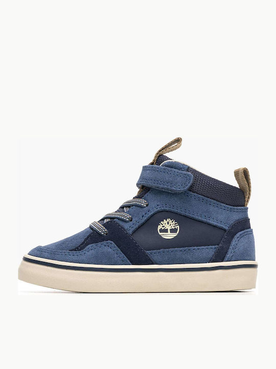 Ghete Copii din Suede cu Velcro Albastru