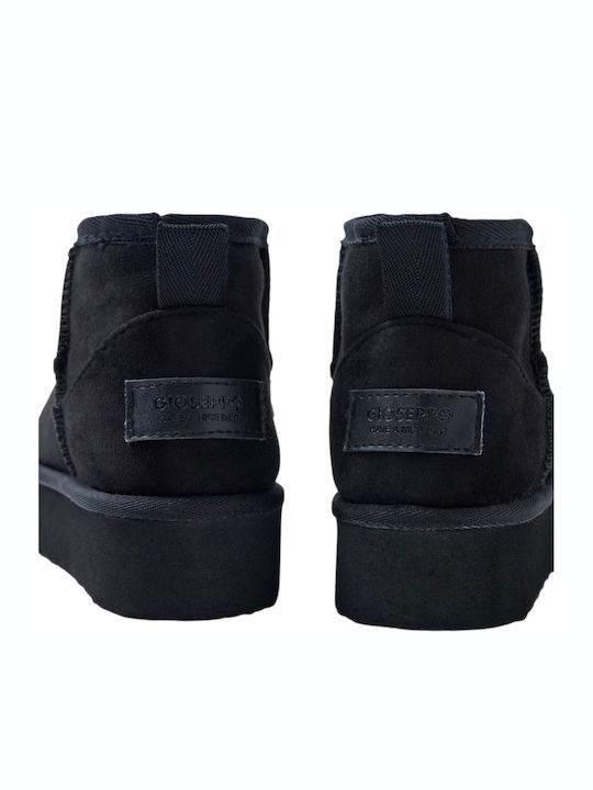 Suede Kinderstiefeletten Schwarz