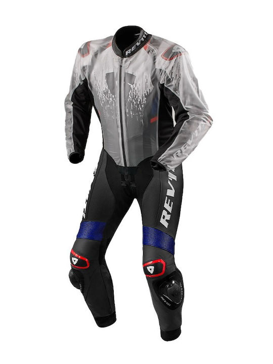 Rev'IT Trackmaster H20 Winter Herren Motorradjacke Wasserdicht Transparent / Black