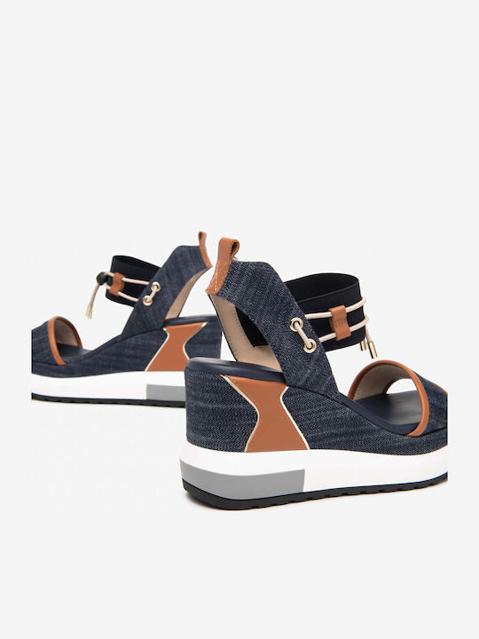 Women's Fabric Platform Shoes Blue