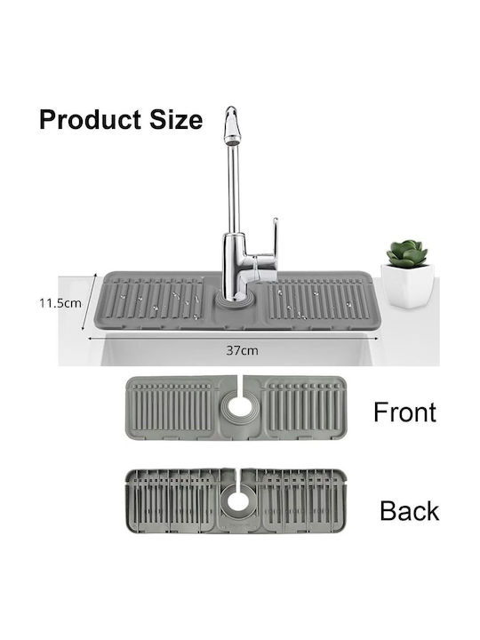 Uncle George Kitchen Sink Organizer Made of Gray Plastic 37x11.5x1.5cm