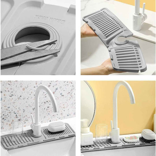 Uncle George Kitchen Sink Organizer Made of Gray Plastic 37x11.5x1.5cm