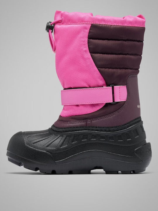 Kinder-Schneestiefeletten mit Klettverschluss Rosa