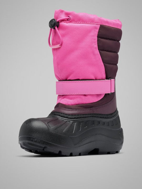 Kinder-Schneestiefeletten mit Klettverschluss Rosa
