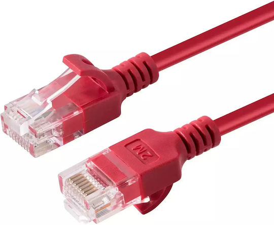 Microconnect U/UTP Cat.6a (Gigabit) Καλώδιο Δικτύου Ethernet 0.5m Κόκκινο