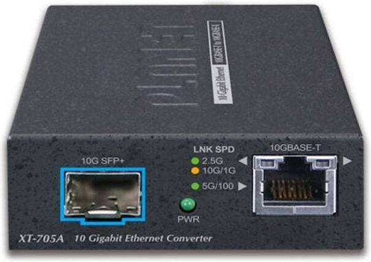 Planet Technology 10G/5G/2.5G/1G/100M Copper to 10GBASE-X SFP+ Media Converter XT-705A 1pcs