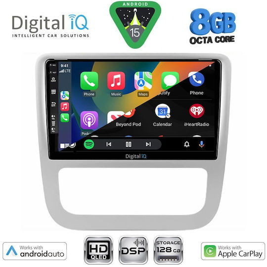 Digital IQ Ηχοσύστημα Αυτοκινήτου για Volkswagen Eos / Scirocco 2006 με Clima (Bluetooth/USB/AUX/WiFi/GPS/Apple-Carplay/Android-Auto) με Οθόνη Αφής 9"