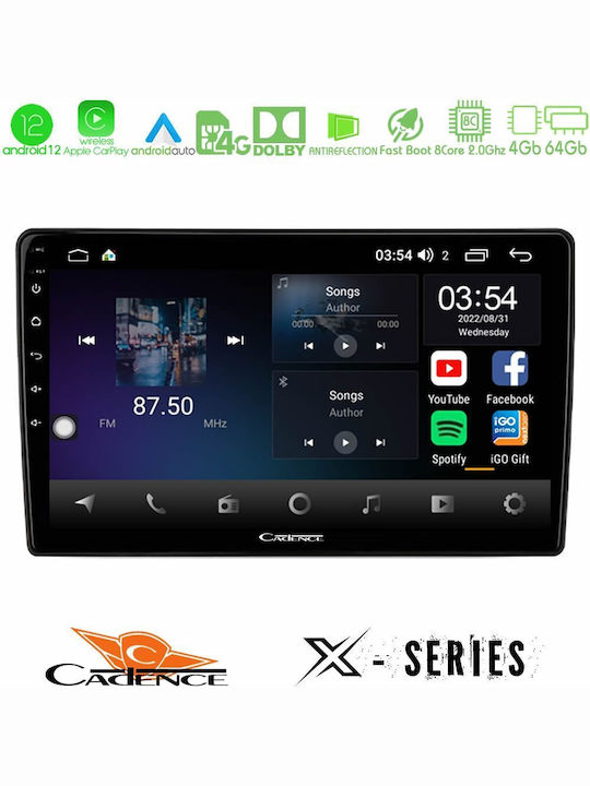 Cadence Car Audio System for Nissan Navara / Pathfinder 2006-2011 (Bluetooth/USB/WiFi/GPS/Apple-Carplay/Android-Auto) with Touch Screen 9"