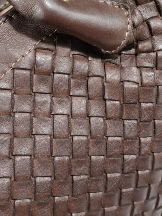 Leather Women's Shopper Bag Dark Chocolate Brown