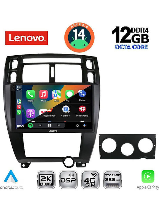 Lenovo Car Audio System for BMW X1 / X3 / X4 Hyundai Tucson 2004-2010 (Bluetooth/USB/WiFi/GPS/Apple-Carplay/Android-Auto) with Touch Screen 10"