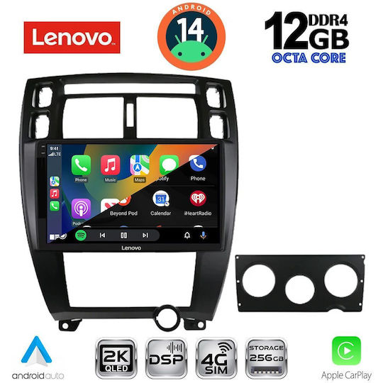 Lenovo Ηχοσύστημα Αυτοκινήτου για BMW X1 / X3 / X4 Hyundai Tucson 2004-2010 (Bluetooth/USB/WiFi/GPS/Apple-Carplay/Android-Auto) με Οθόνη Αφής 10"