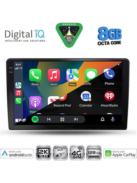Digital IQ Car Audio System for Toyota Corolla Verso 2000-2004 (Bluetooth/USB/WiFi/GPS/Apple-Carplay/Android-Auto) with Touch Screen 9"