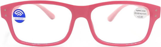 Optosquad Lesebrille +3.75 in Rosa Farbe 2455-6