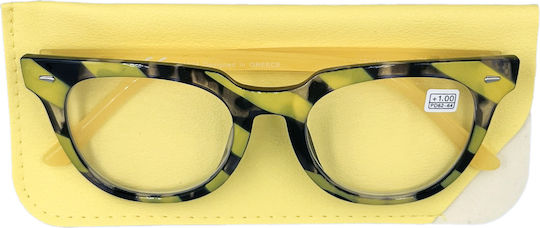Optosquad Reading Glasses +2.50 in Yellow color OPT6525-3