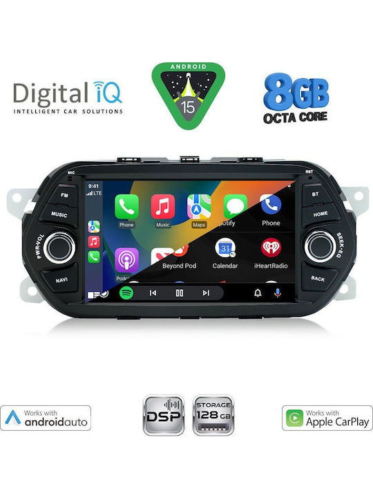 Digital IQ Car Audio System for Fiat Tipo 2015-2023 (Bluetooth/USB/WiFi/GPS/Apple-Carplay/Android-Auto) with Touch Screen 7"