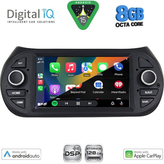 Digital IQ Car Audio System for Peugeot Bipper Citroen Nemo Lexus CT 2008 (Bluetooth/USB/WiFi/GPS/Apple-Carplay/Android-Auto) with Touch Screen 7"