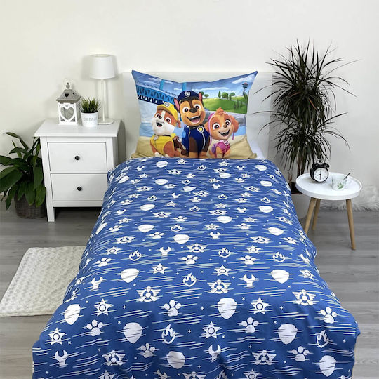 Halantex Set Kids Duvet Cover Single with Pillowcase Cotton Blue 140x200cm