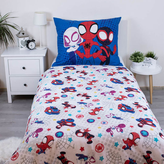 Halantex Set Kids Duvet Cover Single with Pillowcase Cotton Blue 140x200cm