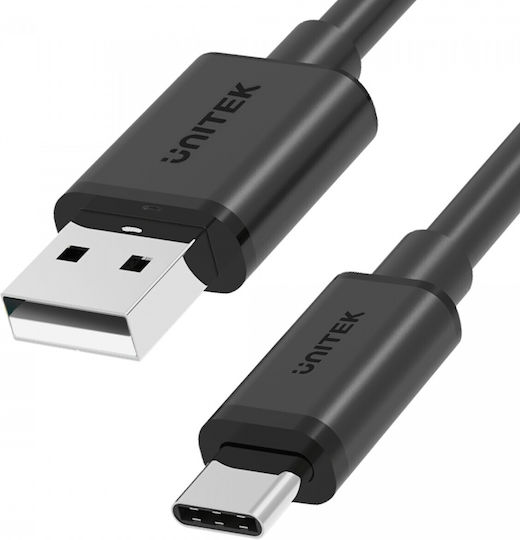 Unitek USB 2.0 Cable USB-C male - USB-A Μαύρο 2m C14068BK