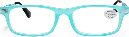 Optosquad Lesebrille +0.75 in Türkis Farbe 9070-4