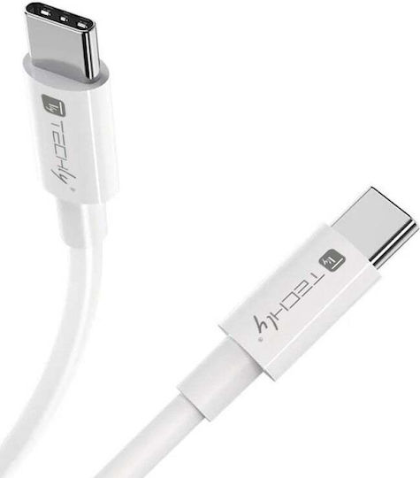 Techly USB 3.2 Video Cable USB-C Male - USB-C 240W PD White 1m