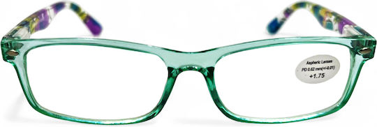 Optosquad Damen Lesebrille +2.25 in Türkis Farbe 7786-3