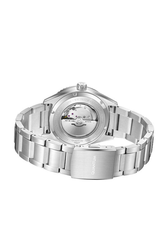 Quantum Men's Watch Automatic with Silver Metal Bracelet