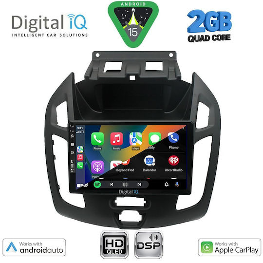 Digital IQ Ηχοσύστημα Αυτοκινήτου για Ford Transit Connect 2013-2018 (Bluetooth/USB/WiFi/GPS/Apple-Carplay/Android-Auto) με Οθόνη Αφής 9"