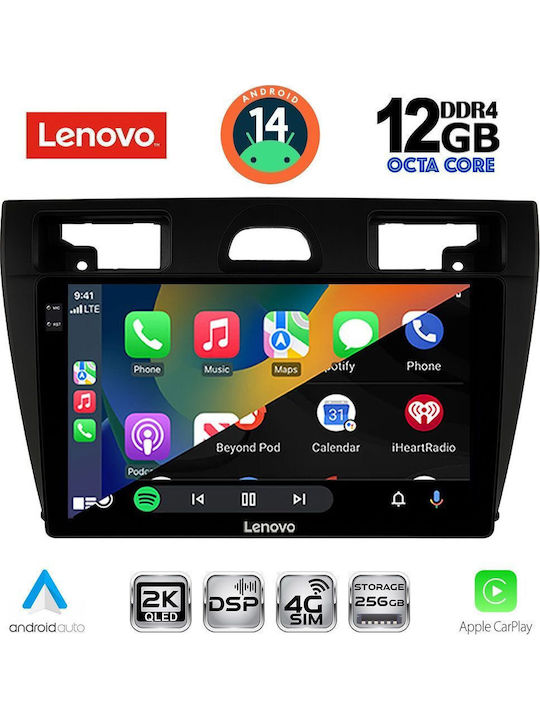 Lenovo Car Audio System for BMW X1 / X3 / X4 Ford Fiesta 2005-2008 (Bluetooth/USB/AUX/WiFi/GPS/Apple-Carplay/Android-Auto) with Touch Screen 9"