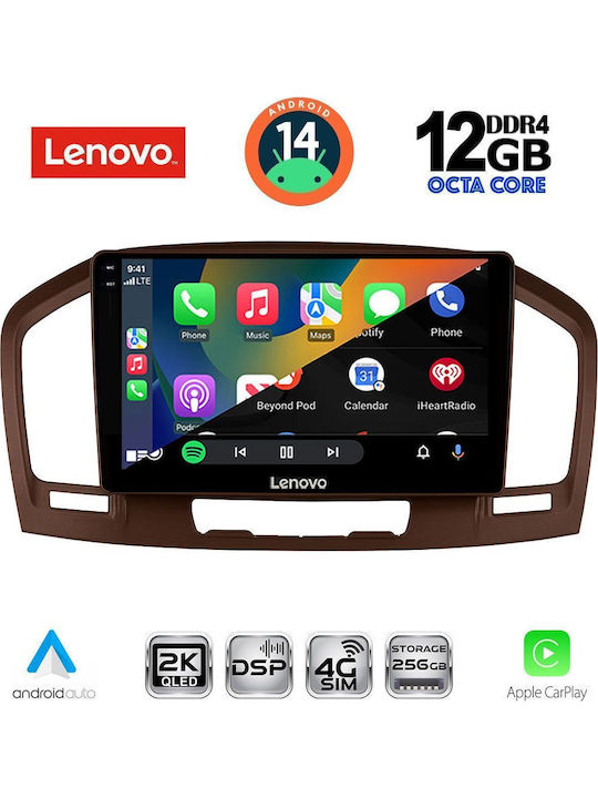 Lenovo Car Audio System for Opel Insignia BMW X1 / X3 / X4 2008-2013 (Bluetooth/USB/AUX/WiFi/GPS/Apple-Carplay/Android-Auto/CD) with Touch Screen 9"