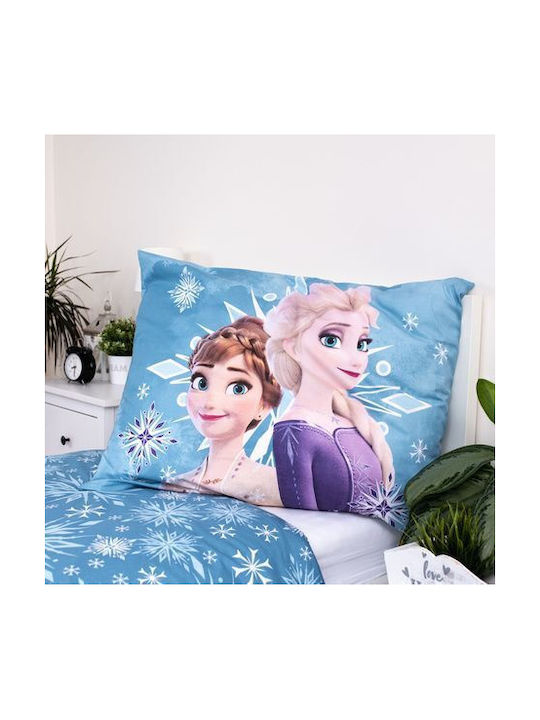 Halantex Set Kids Duvet Cover Single with Pillowcase Cotton White Snowflake 140x200cm