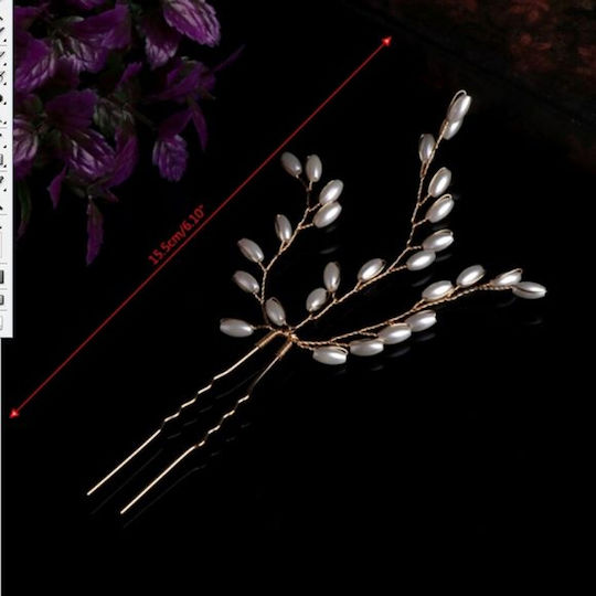 Hair Pin Gold Or Silver Pearls Bride Bridesmaid Tarna