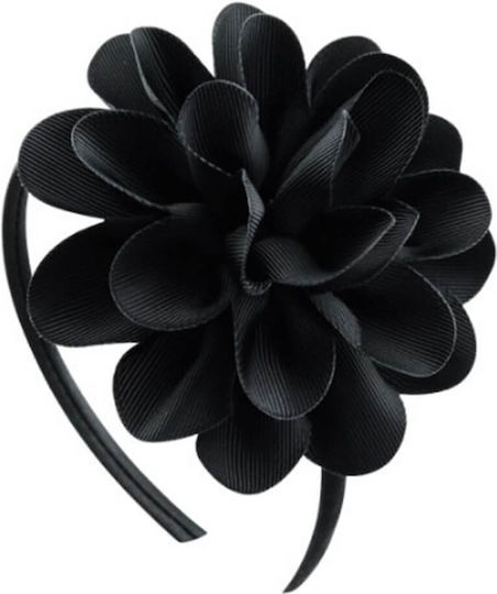 Hair Headband Satin Flowers Various Colors Dahlia