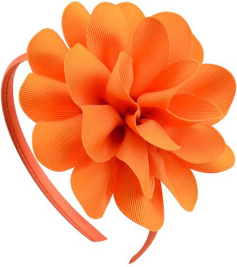 Hair Headband Satin Flowers Various Colors Dahlia