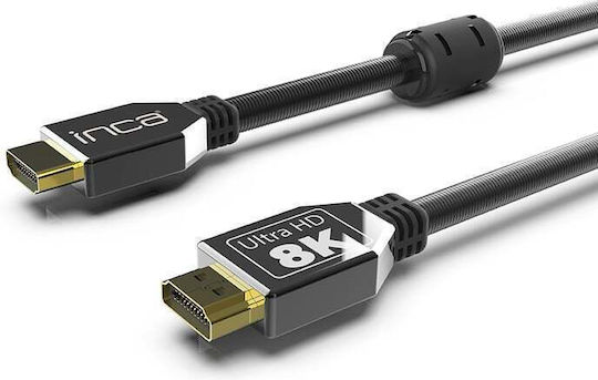 Inca HDMI 2.1 Ultra High Speed 48Gbps 4K 120Hz HDR VRR Cable HDMI Male - HDMI Male 2m Black
