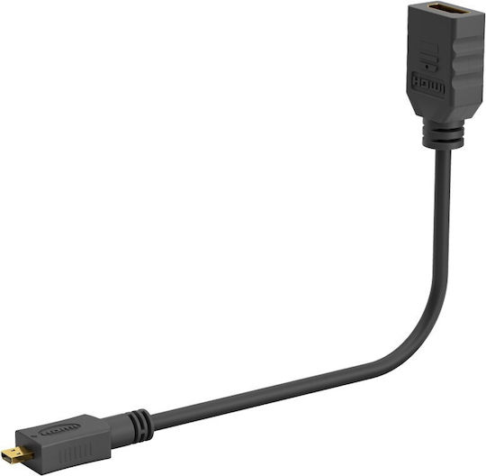 Goobay HDMI 1.4 High Speed 1080p 120Hz Cable micro HDMI male - HDMI female 0.15m Μαύρο