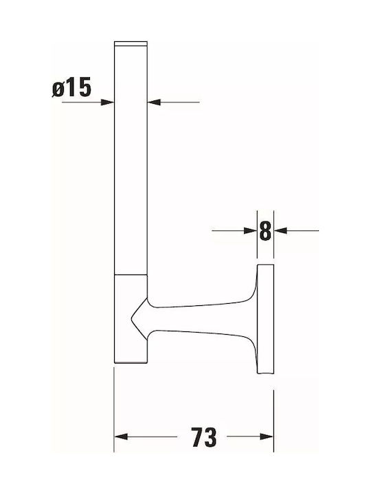 Duravit Wandmontierter Metallischer Papierhalter Schwarz